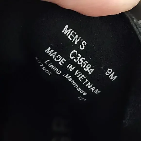 Cole Haan Zerogrand Water Resistant Leather Hiker Ankle Combat Boots Black 9 New